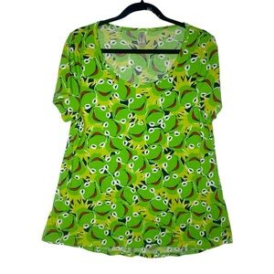 LuLaRoe Classic Tee Shirt Disney MUPPETS Kermit the Frog Size Large